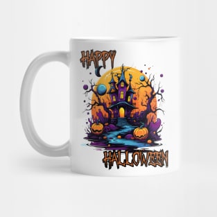 Haunted House Happy Halloween Mug